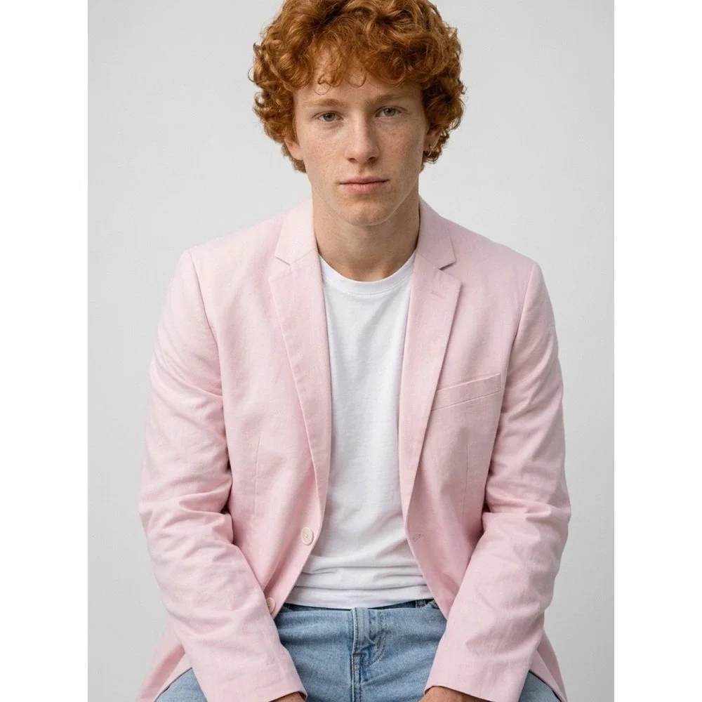 (10/b47)big Kids Tommy Hilfiger  Pink and Blue Blazer Jacket Size 16
